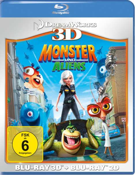 Monster und Aliens (3D &amp; 2D Blu-ray), 2 Blu-ray Discs