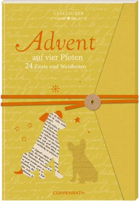 Briefbuch Advent auf vier Pfoten - 24 Zitate und Weisheiten, Buch