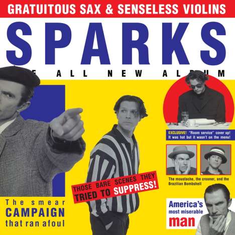Sparks: Gratuitous Sax &amp; Senseless Violins (remastered) (Deluxe Edition) (Yellow Vinyl), 1 LP und 2 CDs