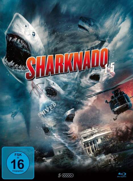 Sharknado 1-5 (Blu-ray im Mediabook), 5 Blu-ray Discs