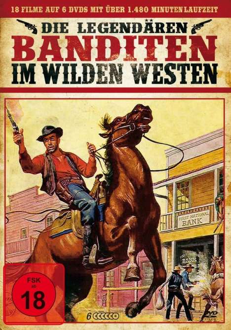 Die legendären Banditen im Wilden Westen (18 Filme auf 6 DVDs), 6 DVDs