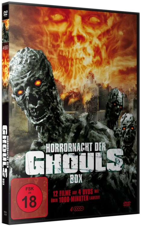 Horrornacht der Ghouls Box (12 Filme auf 4 DVDs), 4 DVDs