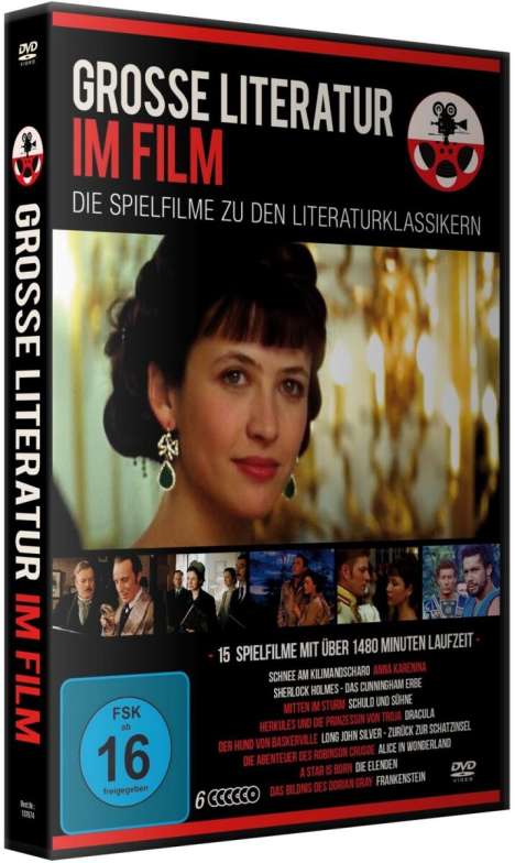 Grosse Literatur im Film-Deluxe Box (15 Filme auf 6 DVDs), 6 DVDs