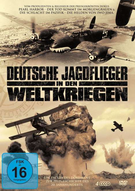 Deutsche Jagdflieger in den Weltkriegen (7 Filme auf 4 DVDs), 4 DVDs