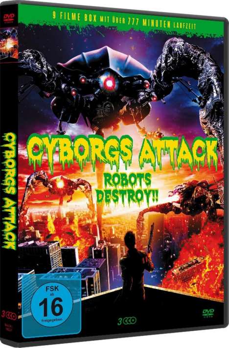 Cyborgs attack - Robots destroy!! (9 Filme auf 3 DVDs), 3 DVDs