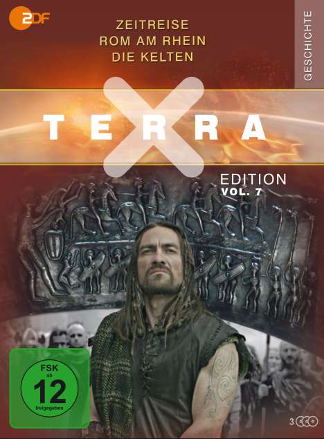Terra X Vol. 7: Zeitreise / Rom am Rhein / Die Kelten, 3 DVDs