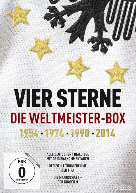 Vier Sterne: Die Weltmeister-Box - 1954/1974/1990/2014, 5 DVDs