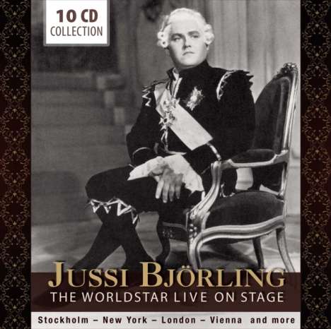 Jussi Björling - The Worldstar Live on Stage, 10 CDs