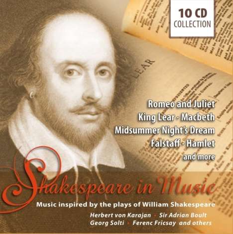 Shakespeare in Music, 10 CDs