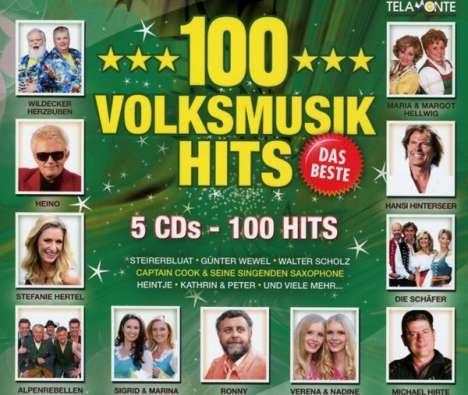 100 Volksmusik-Hits:Das Beste, 5 CDs