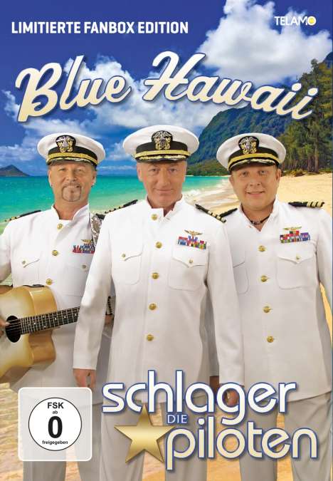 Die Schlagerpiloten: Blue Hawaii (Limitierte Fanbox Edition), 1 CD, 1 DVD und 1 Merchandise