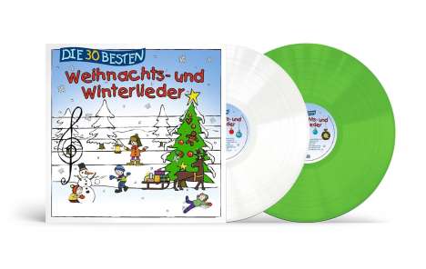 Die 30 besten Weihnachts- &amp; Winterlieder (Limited Edition) (White &amp; Green Vinyl), 2 LPs