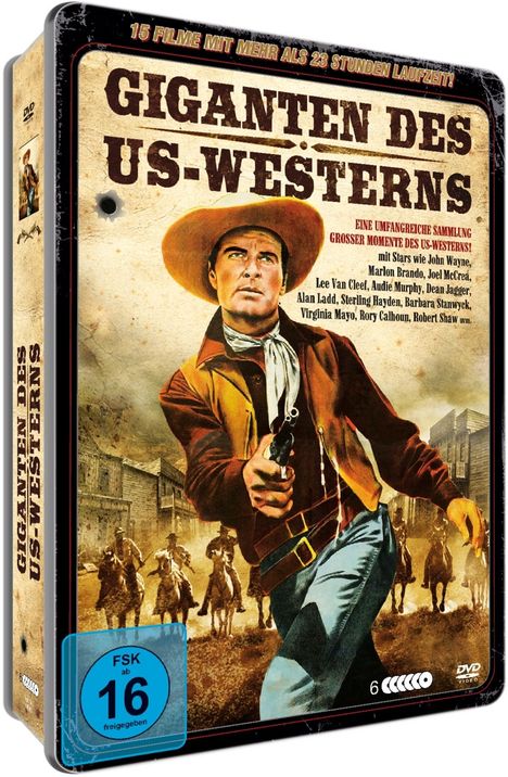 Giganten des US Westerns (Deluxe Metallbox mit 15 Filmen auf 6 DVDs), 6 DVDs