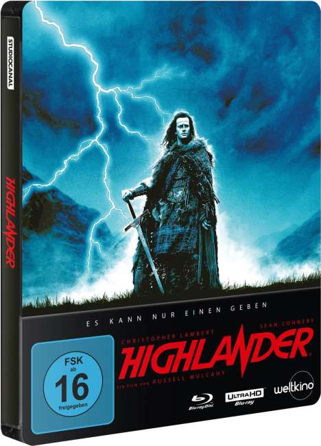 Highlander (Ultra HD Blu-ray &amp; Blu-ray im Steelbook), 1 Ultra HD Blu-ray und 1 Blu-ray Disc