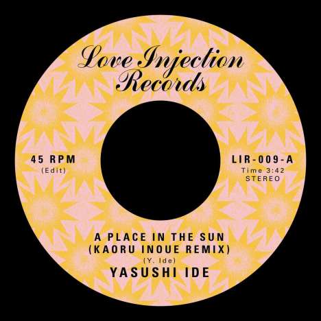 Yasushi Ide: A Place In The Sun (Yellow Translucent Vinyl), Single 7"