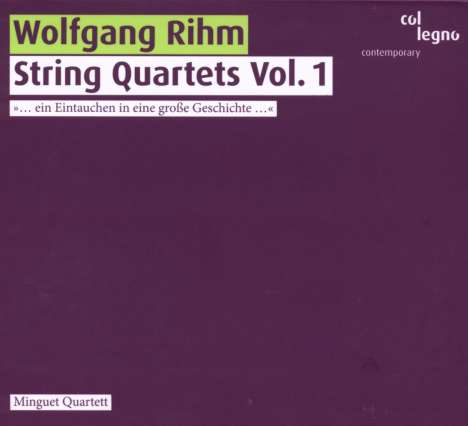 Wolfgang Rihm (geb. 1952): Streichquartette Vol.1, CD