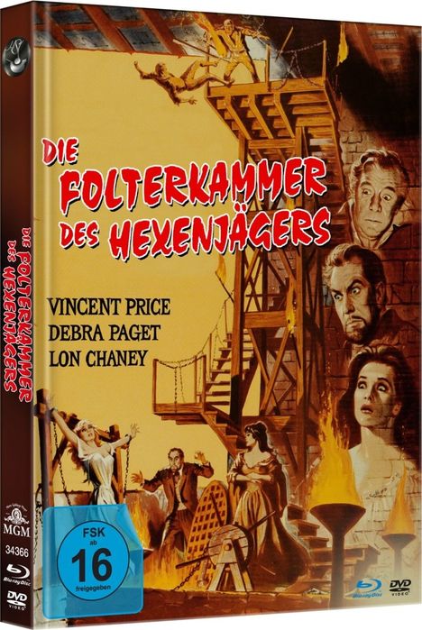 Die Folterkammer des Hexenjägers (Blu-ray &amp; DVD im Mediabook), 1 Blu-ray Disc und 1 DVD