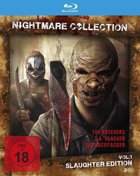 Nightmare Collection Vol. 1: Slaughter Edition (Blu-ray), 3 Blu-ray Discs