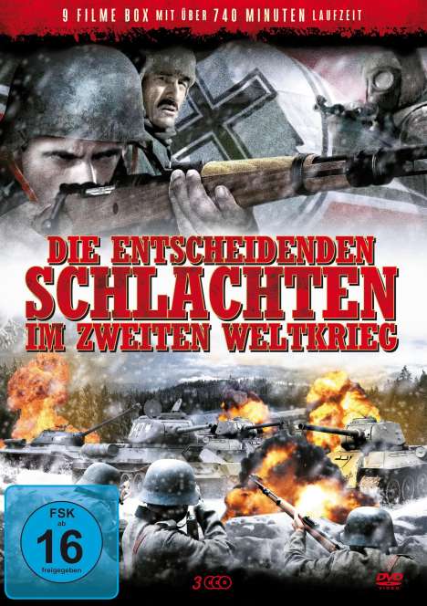 Die entscheidenden Schlachten im Zweiten Weltkrieg (9 Filme auf 3 DVDs), 3 DVDs