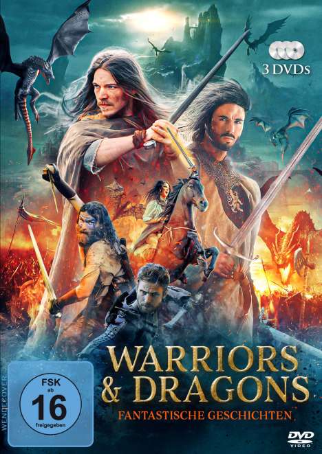 Warriors &amp; Dragons - Fantastische Geschichten, 3 DVDs