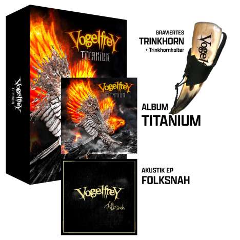 Vogelfrey: Titanium (Limited Fanbox), 2 CDs und 1 Merchandise