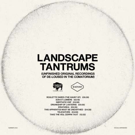 The Mars Volta: Landscape Tantrums – The Unfinished Original Recordings Of De-Loused In The Comatorium (remastered) (140g) (Limited Indie Exclusive Edition) (Transparent Vinyl), LP