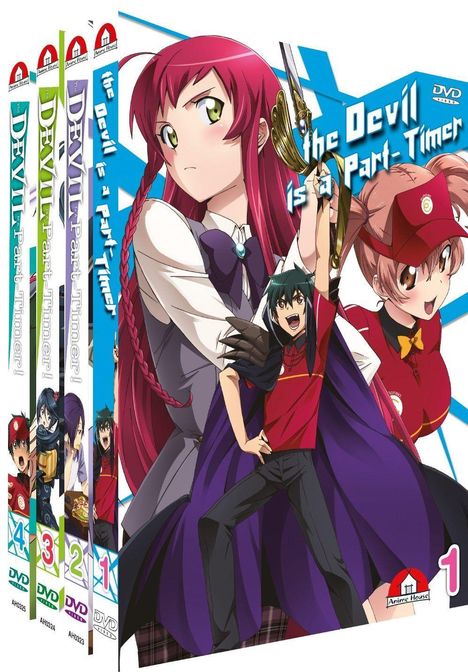 The Devil is a Part-Timer Vol. 1-4 (Gesamtausgabe), 4 DVDs