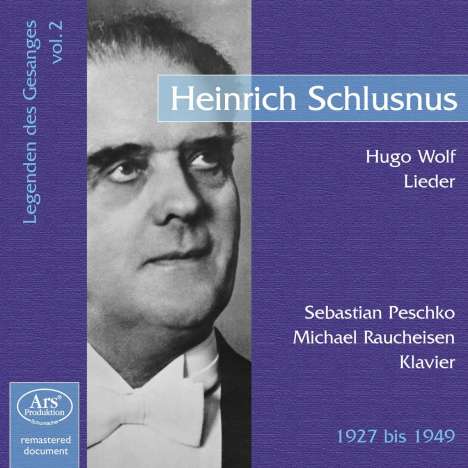 Legenden des Gesanges Vol.2 - Heinrich Schlusnus, CD