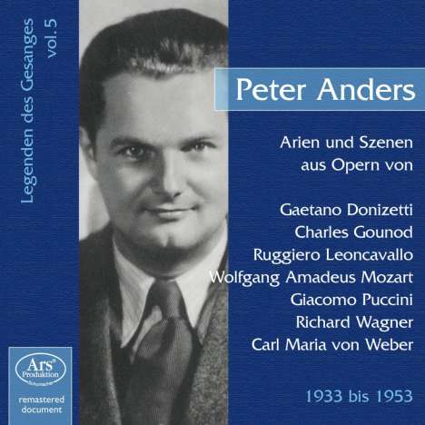 Legenden des Gesanges Vol.5 - Peter Anders, CD