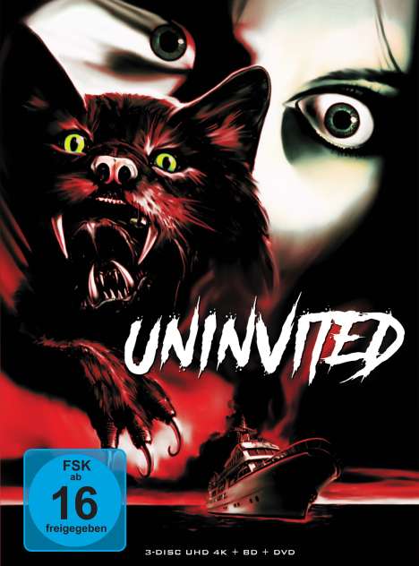 Uninvited (Ultra HD Blu-ray, Blu-ray &amp; DVD im Mediabook), 1 Ultra HD Blu-ray, 1 Blu-ray Disc und 1 DVD