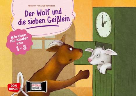 Brüder Grimm: Der Wolf und die sieben Geißlein. Kamishibai Bildkartenset, Diverse
