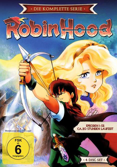 Robin Hood (1990) (Komplette Animations-Serie), 4 DVDs