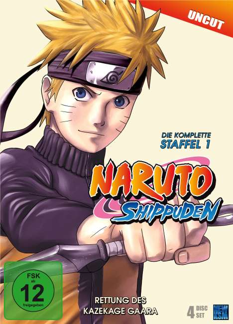 Naruto Shippuden Staffel 1, 4 DVDs
