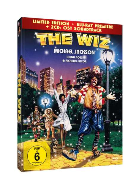 The Wiz (Blu-ray im Mediabook inkl. Soundtrack), 1 Blu-ray Disc und 2 CDs