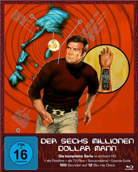 Der Sechs Millionen Dollar Mann (Komplette Serie) (Blu-Ray), 12 Blu-ray Discs