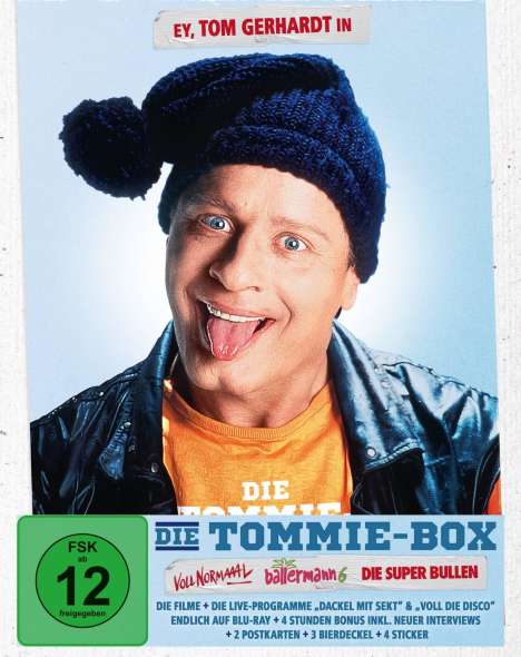 Tom Gerhardt: Die Tommie-Box (Limitierte Capbox) (Blu-ray &amp; DVD), 4 Blu-ray Discs und 4 DVDs