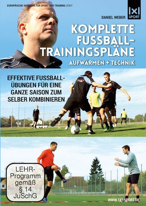 Komplette Fussball-Trainingspläne - Aufwärmen + Technik, DVD
