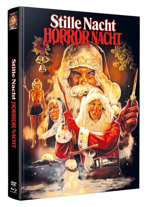 Stille Nacht - Horror Nacht (Blu-ray im wattierten Mediabook), 1 Blu-ray Disc und 2 DVDs