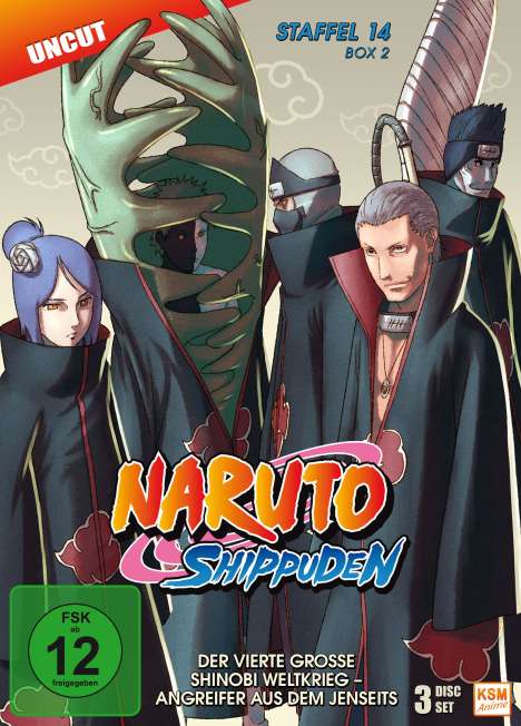 Naruto Shippuden Staffel 14 Box 2, 3 DVDs