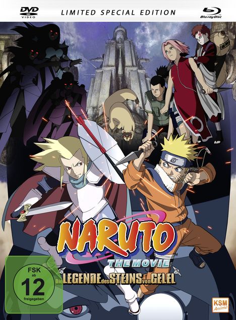 Naruto - The Movie: Die Legende des Steins von Gelel (Blu-ray &amp; DVD im Mediabook), 1 Blu-ray Disc und 1 DVD