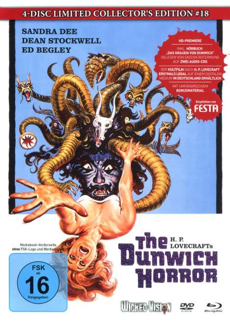 The Dunwich Horror (Blu-ray &amp; DVD &amp; CD im Mediabook), 1 Blu-ray Disc, 1 DVD und 2 CDs