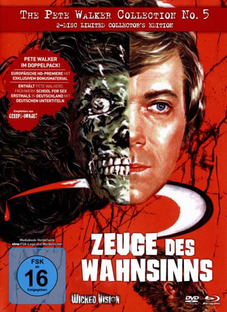 Zeuge des Wahnsinns (Blu-ray &amp; DVD im Mediabook), 1 Blu-ray Disc und 1 DVD