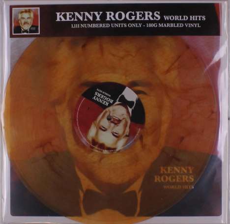 Kenny Rogers: World Hits (180g) (Limited Numbered Edition) Orange Marbled Vinyl), LP