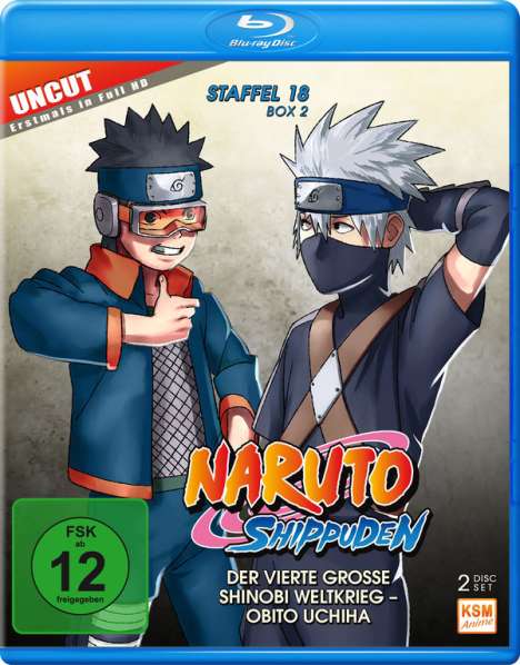 Naruto Shippuden Staffel 18 Box 2 (Blu-ray), 2 Blu-ray Discs