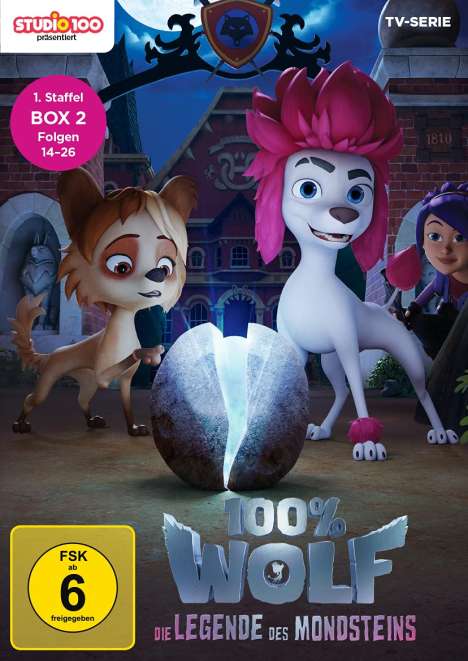 100% Wolf - Die Legende des Mondsteins Staffel 1 Box 2, 2 DVDs