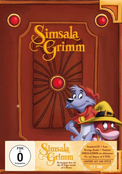 SimsalaGrimm (Komplette Serie) (Limited Deluxe Edition) (Blu-ray &amp; DVD), 3 Blu-ray Discs, 8 DVDs und 1 CD