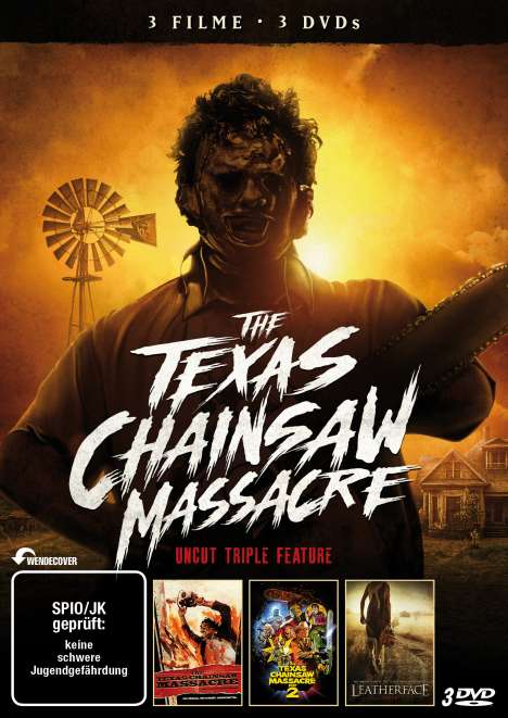 The Texas Chainsaw Massacre - Uncut Triple-Feature, 3 DVDs