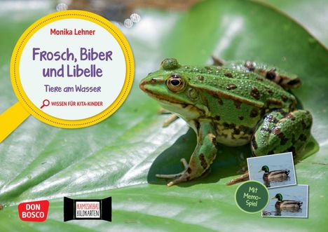 Monika Lehner: Frosch, Biber und Libelle. Tiere am Wasser. Kamishibai Bildkarten und Memo-Spiel, Diverse