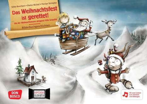 Silke Borchert: Das Weihnachtsfest ist gerettet! Kamishibai Bildkartenset, 2 Diverse