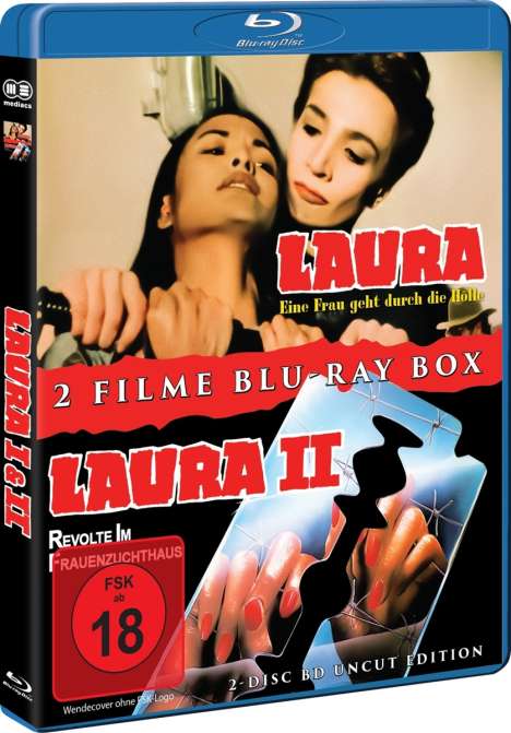 LAURA - Eine Frau geht durch die Hölle / LAURA II - Revolte im Frauenknast (Blu-ray), 2 Blu-ray Discs
